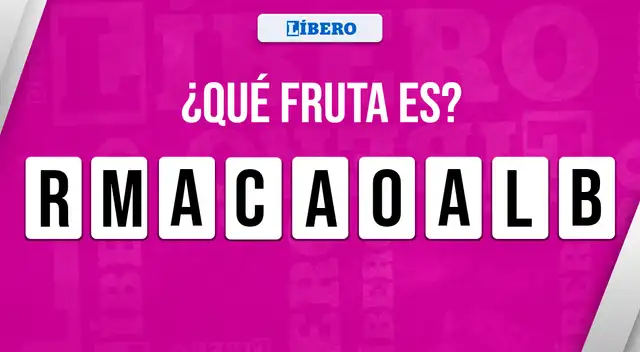 Intenta descifrar la fruta correcta que encierra este acertijo visual y logra la victoria en 6 segundos.