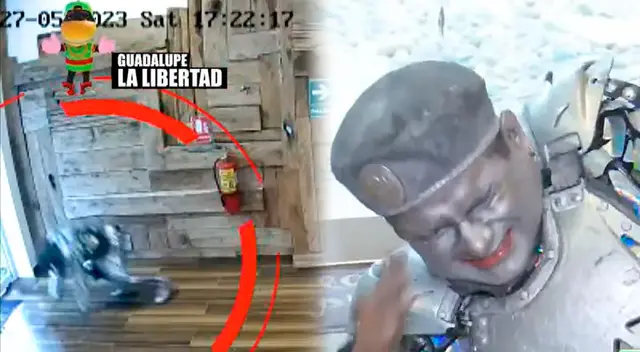 El comediante terminó en el suelo y con un fuerte dolor tras chocarse con una puerta.