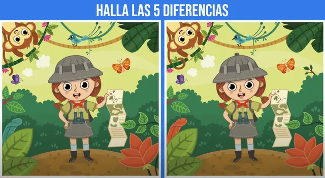 Pon a prueba tu destreza visual y halla las diferencias en las niñas.
