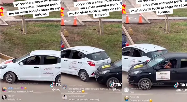 Joven chocó el vehículo de instrucción durante su examen para obtener el brevete. Joven chocó el vehículo de instrucción durante su examen para obtener el brevete.