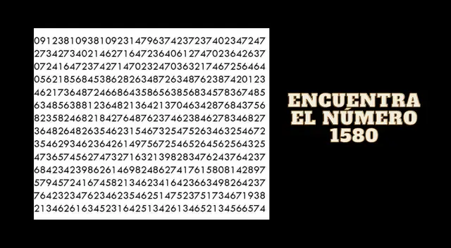Solo mentes maestra hallan el número indicado.