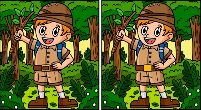 ¿Serás capaz de encontrar las 6 desigualdades entre los niños del bosque?