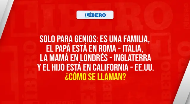 Debes tener un gran intelecto para resolver este acertijo.