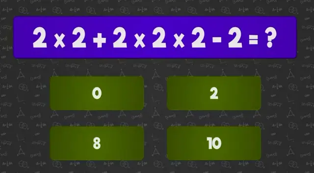 Si tienes un alto IQ podrás dar la respuesta correcta del nuevo acertijo matemático.