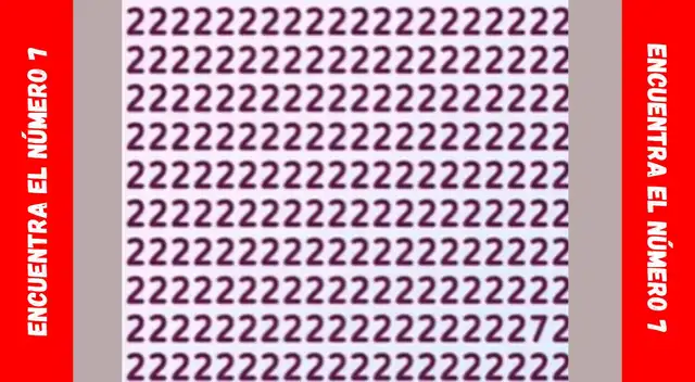 Encuentra el número 7 dentro de la imagen en este nuevo reto visual.