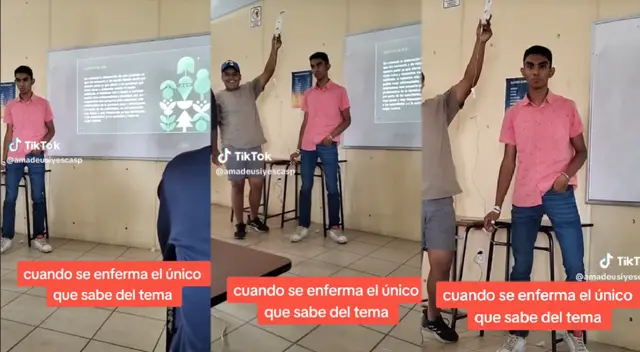 Alumno expone materia enfermo y con suero para sacarse su 20 Alumno expone materia enfermo y con suero para sacarse su 20