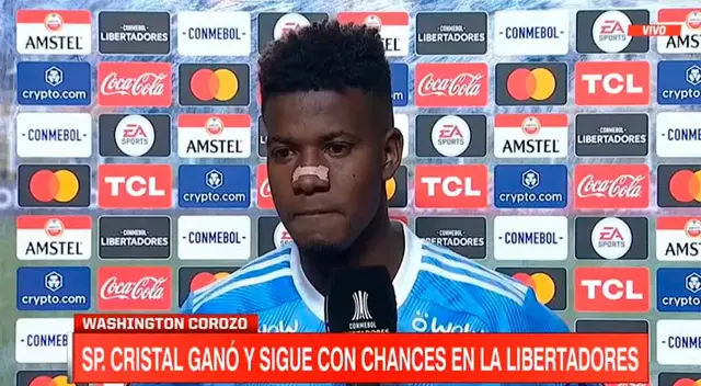 Washington Corozo habló tras el triunfo de Sporting Cristal
