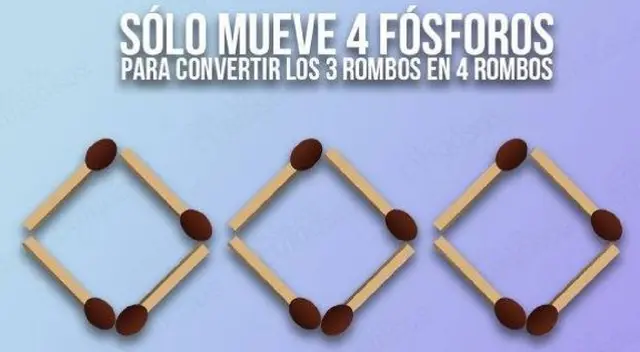 Analiza cada detalle de la foto y trata de resolver el problema de los rombos