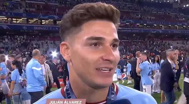 Julián Fernández se emocionó tras hora levantar la Champions League