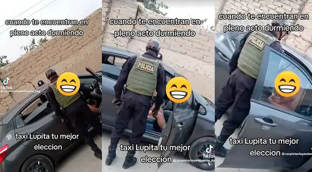 Un policía ordenó que se vistan luego de ser captados sin ropa en un vehículo en la vía pública.