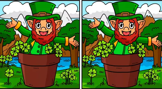 Mira cada detalle entre los duendes y logra ubicar las 6 desigualdades del reto.