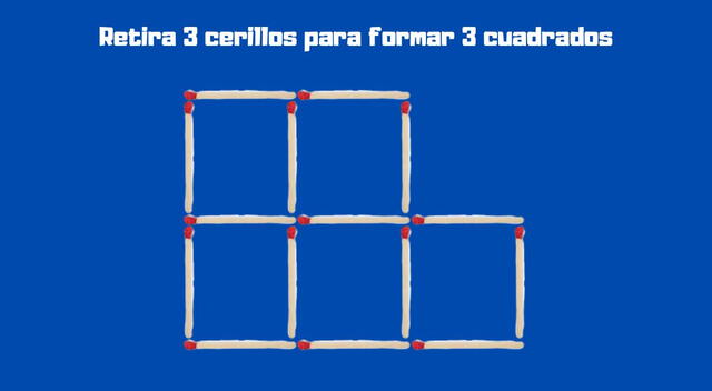 Deberás encontrar la forma de crear 3 cuadrados en cuestión de segundos.
