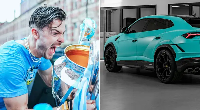 Jack Grealish le rindió homenaje al Manchester City a través de su nuevo Lamborghini.