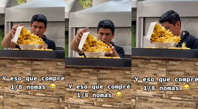 TikTok: Joven compra pollo a la brasa y se impacta por cantidad de papas TikTok: Joven compra pollo a la brasa y se impacta por cantidad de papas