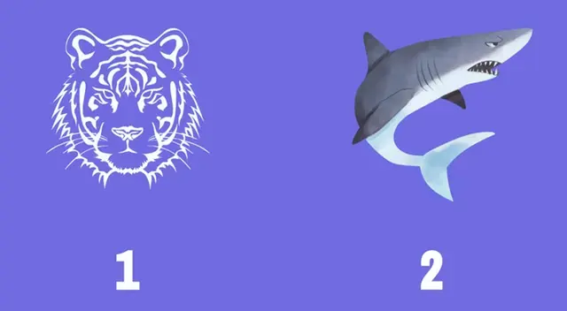 ¿Un tigre o un tiburón? De acuerdo a tu elección, sabrás lo que simboliza cada animal en este test. ¿Un tigre o un tiburón? De acuerdo a tu elección, sabrás lo que simboliza cada animal en este test.