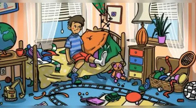 Ubica el zapato del niño en esta imagen en solo 5 segundos.