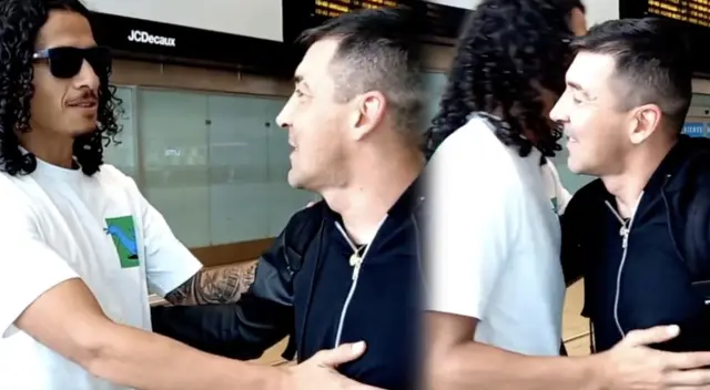 Williams Riveros y Edgar Benítez se encontraron en el aeropuerto Jorge Chávez