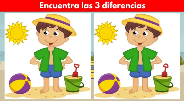 Las 3 diferencias en el reto de la playa. Las 3 diferencias en el reto de la playa.