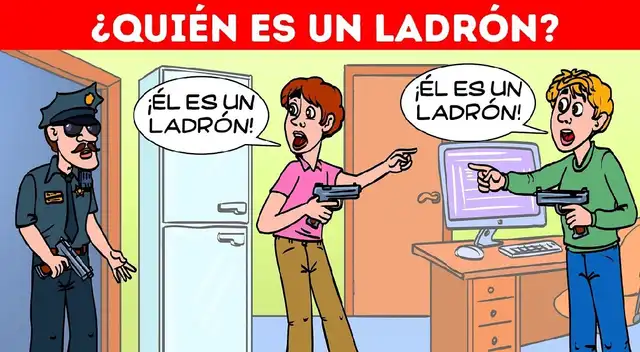 Solo los detectives detecta al ladrón del acertijo visual extremo