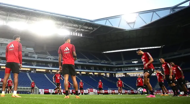 La Bicolor entrenó previo al amistoso ante Japón en el estadio del cotejo.