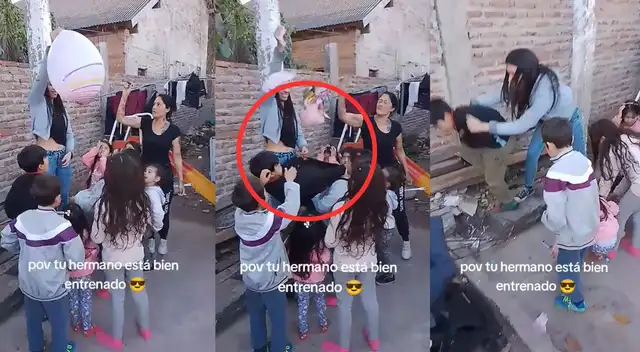 Lamentablemente, el niño fue atrapado a tiempo para que se reparta los dulces por igual.