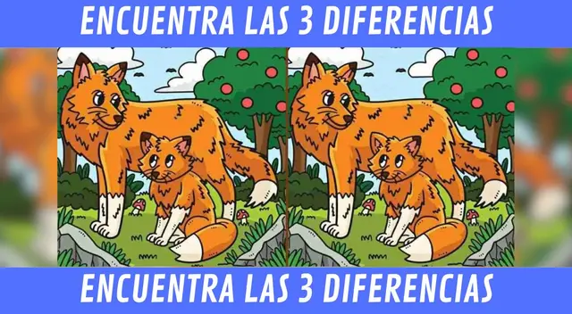 Ubica los tres cambios en la imagen de este reto visual en segundos.