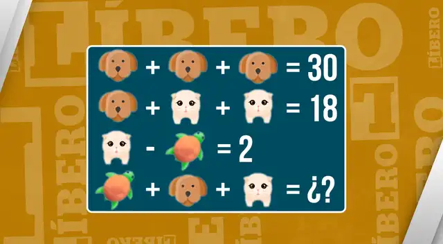Pon a prueba tu inteligencia y descubre cuál es el valor de cada uno de los animalitos del acertijo.