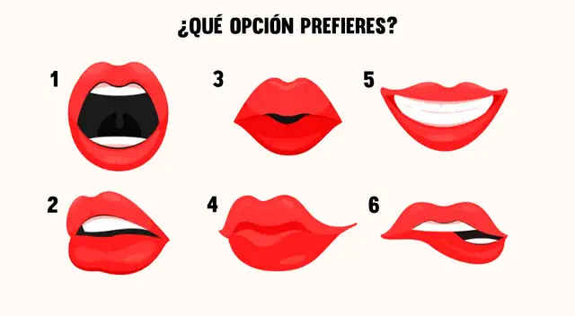 Elige entre una de las seis opciones y descubre más detalles reveladores del carácter que posees.