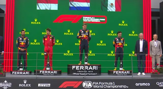 Max Verstappen ganó el GP de Austria 2023 y 'Checo' Pérez logró el tercer lugar