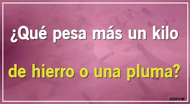 Demuestra tus conocimientos intentando responder este acertijo visual. Demuestra tus conocimientos intentando responder este acertijo visual.