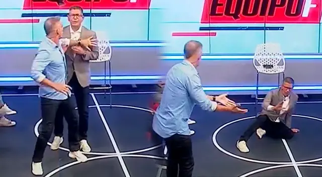 Julinho y Erick Osores imitaron la falta de Yotún sobre Neira Julinho y Erick Osores imitaron la falta de Yotún sobre Neira