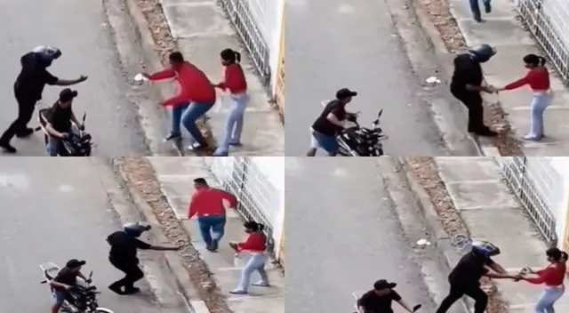 Una pareja fue asaltada por delincuentes en moto, sin embargo, el hombre dejó abandonada a su novia, pero criminal tiene inesperada acción. Una pareja fue asaltada por delincuentes en moto, sin embargo, el hombre dejó abandonada a su novia, pero criminal tiene inesperada acción.