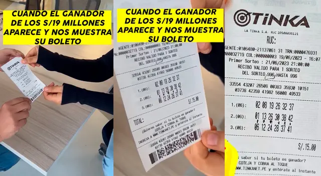 La Tinka con el pozo millonario de más de 19 millones de soles reventó el miércoles 21 de junio del 2023 en Surco y el ganador mostró su jugada ganadora. La Tinka con el pozo millonario de más de 19 millones de soles reventó el miércoles 21 de junio del 2023 en Surco y el ganador mostró su jugada ganadora.