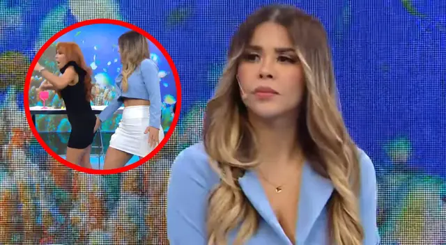Gabriela recrea con Magaly Medina la 'nalgueada' que recibió en discoteca el fin de semana