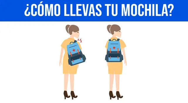 La forma en la que llevas tu mochila te ayudará a descubrir más sobre tu personalidad.