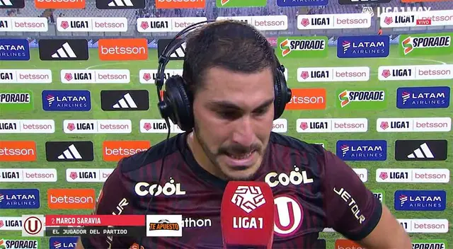 Marco Saravia se quebró en plena entrevista tras victoria de Universitario