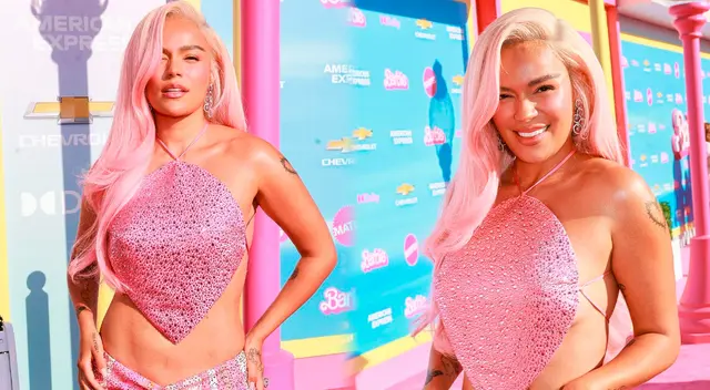 La popular "Bichota", se lució con un vestido rosa en la premiere de la película "Barbie", protagonizada por Margot Robbie. La popular "Bichota", se lució con un vestido rosa en la premiere de la película "Barbie", protagonizada por Margot Robbie.