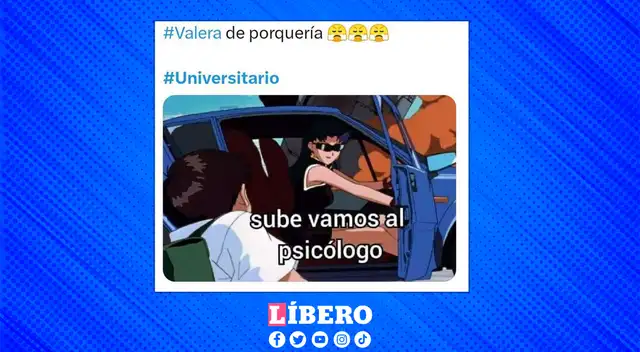 Los memes de la derrota de la Universitario desataron miles de carcajadas. Los memes de la derrota de la Universitario desataron miles de carcajadas.