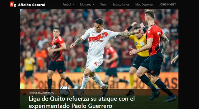 ¿Paolo Guerrero logrará llegar al once titular de LDU esta temporada? Foto: Afición Central ¿Paolo Guerrero logrará llegar al once titular de LDU esta temporada? Foto: Afición Central