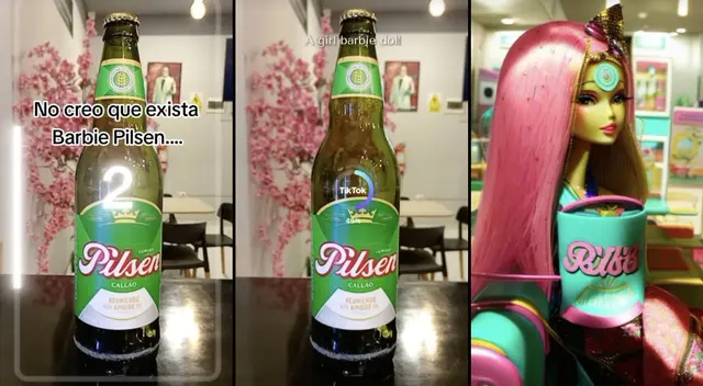 El filtro convirtió a una cerveza en una muñeca Barbie.