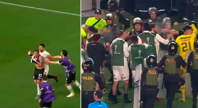 Bronca entre jugadores de Universitario y Corinthians