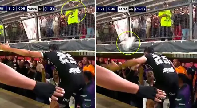 Seguridad del Monumental le lanzó una botella a jugador de Corinthians