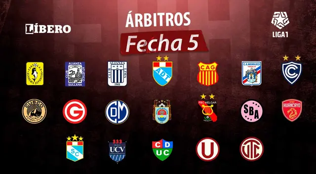 Programación de árbitros fecha 5 del Clausura