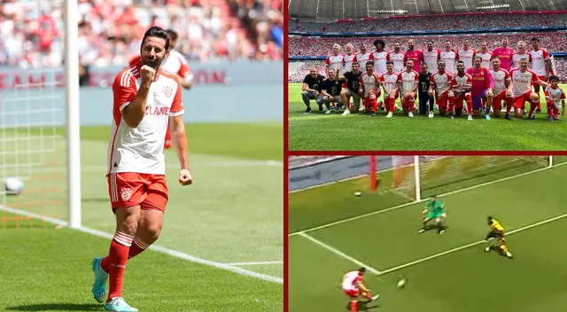 Pizarro fue parte del partido de leyendas entre Bayern y Dortmund. Pizarro fue parte del partido de leyendas entre Bayern y Dortmund.