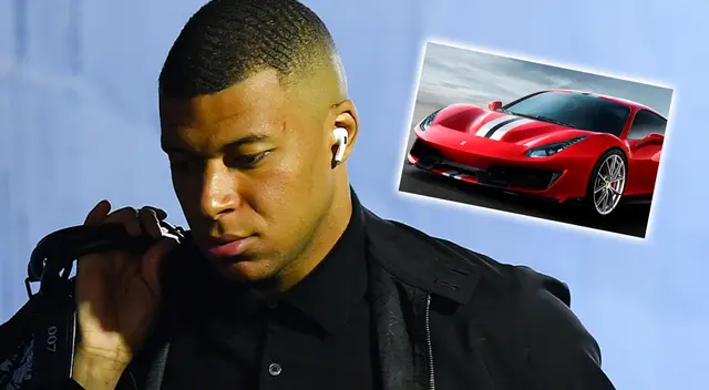 Kylian Mbappé tiene un Ferrari de medio millón de euros en su colección.