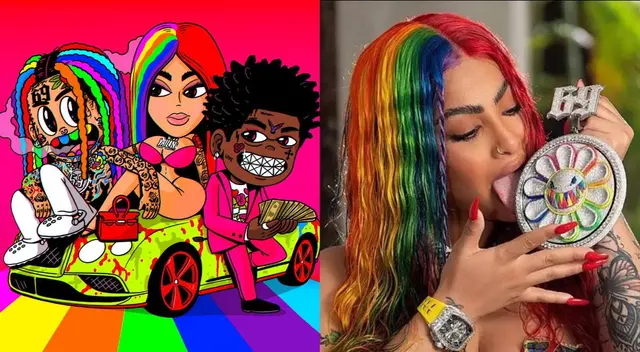 Yailin y Tekashi celebran que su nuevo tema se posicionó en las tendencias de música.