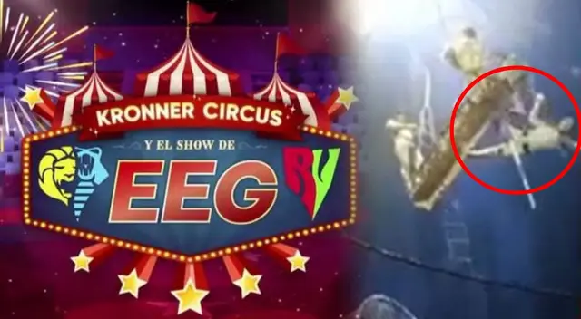 El trapecista del "Circo de Esto es guerra" sufrió una fuerte caída durante su show.
