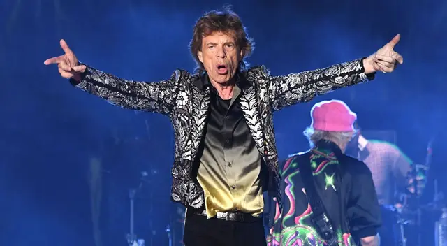 Mick Jagger derrochando energía en uno de sus conciertos.