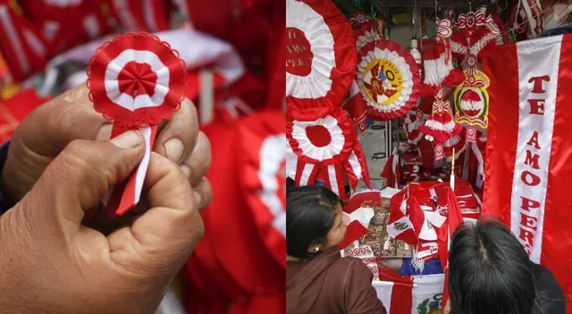 El uso de las escarapelas incremente durante el mes de julio por Fiestas Patrias.