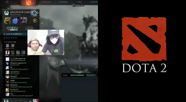 Jugando una partida de Dota 2, Macarius tuvo un inesperado incidente